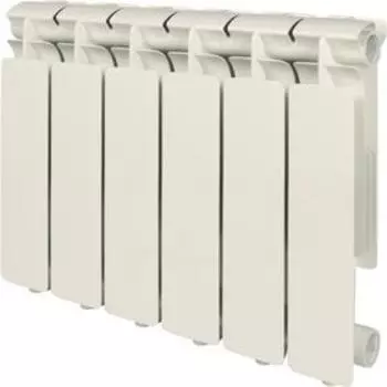 Радиатор алюминиевый STOUT Bravo, 350 х 80 мм, 6 секций, боковое подключение