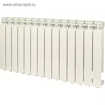 Радиатор алюминиевый STOUT Bravo, 500 х 80 мм, 14 секций, боковое подключение