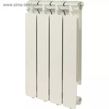 Радиатор алюминиевый STOUT Bravo, 500 х 80 мм, 4 секции, боковое подключение