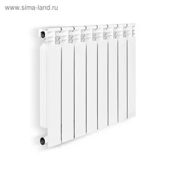Радиатор биметаллический Oasis, 500 х 80 мм, 8 секций