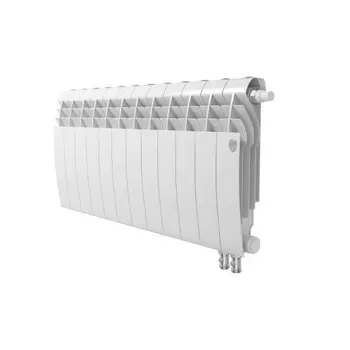 Радиатор биметаллический Royal Thermo BiLiner/Bianco Traffico VR, 350x83 мм, 12 секц, нижнее