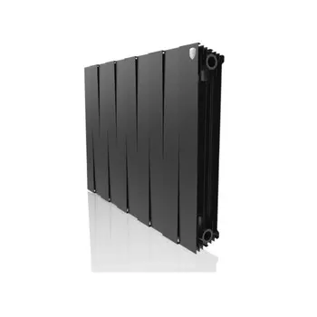 Радиатор биметаллический Royal Thermo PianoForte/Noir Sable, 500 x 100 мм, 10 секций, графит