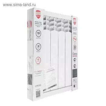 Радиатор биметаллический Royal Thermo Revolution Bimetall, 500 x 80 мм, 6 секций, 960 Вт