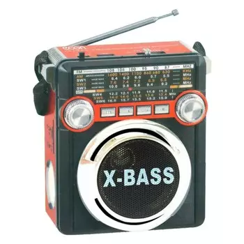 Радиоприемник Econ ERP-2800UR, 3Вт, AUX, USB, SD, FM 64-108 мГц, 220В, цвет чёрно-красный