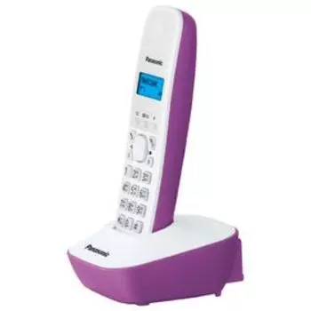 Радиотелефон DECT Panasonic KX-TG1611 RUF, Caller ID, AOH, телефонная книга, белый/фиолетовый
