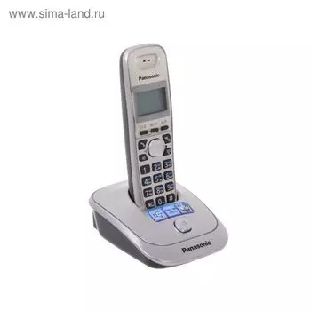 Радиотелефон Dect Panasonic KX-TG2511RUN платиновый/чёрный, АОН