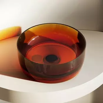 Раковина ABBER Kristall AT2804Opal, накладная, 400х400х150 мм, коричневая