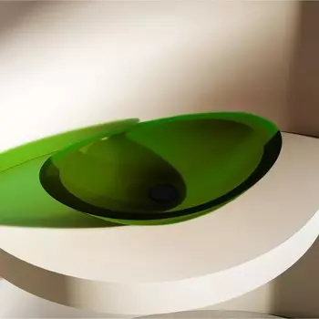 Раковина ABBER Kristall AT2808Emerald, накладная, 605х380х145 мм, зеленая