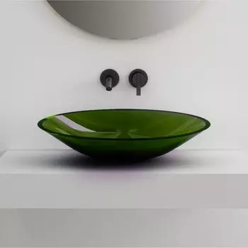 Раковина ABBER Kristall AT2812Emerald, накладная, 535х425х150 мм, зеленая