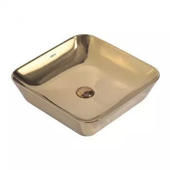 Раковина ABBER Rechteck AC2205GG, накладная, 430х430х110 мм, цвет золотой