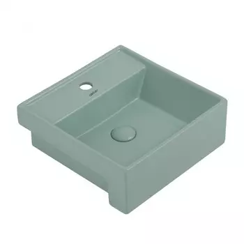 Раковина ABBER Rechteck AC2208MCG, накладная, 415х415х150 мм, светло-зеленая, матовая