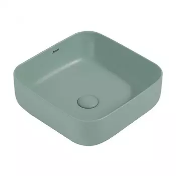 Раковина ABBER Rechteck AC2211MCG, накладная, 385х385х135 мм, светло-зеленая, матовая