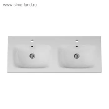 Раковина AM.PM Spirit 2.0 M70AWCD1202WG, мебельная, двойная, 120 см,белый глянец