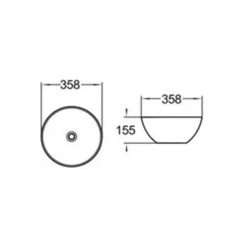 Раковина Comforty 107, накладная, цвет белый