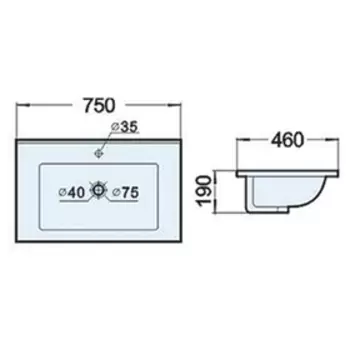 Раковина COMFORTY 75Е