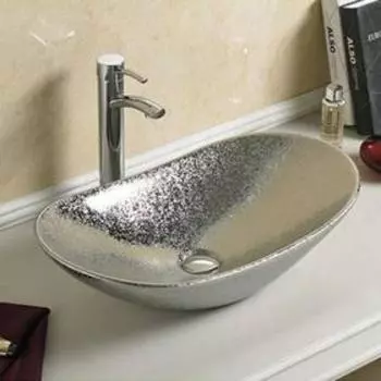 Раковина COMFORTY 7811ASS, накладная, цвет серебро