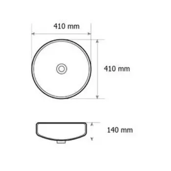 Раковина Comforty 78170, накладная, цвет белый