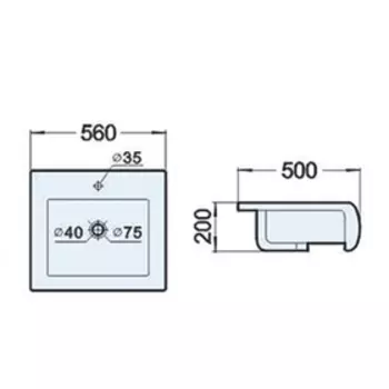 Раковина Comforty 8055, цвет белый