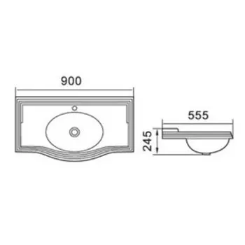 Раковина Comforty JS90, цвет белый