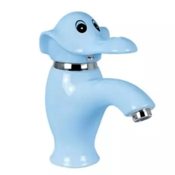 Раковина детская Comforty 0991B, донный клапан DK-02L, пьедестал P0991B, смеситель 01B, голубая