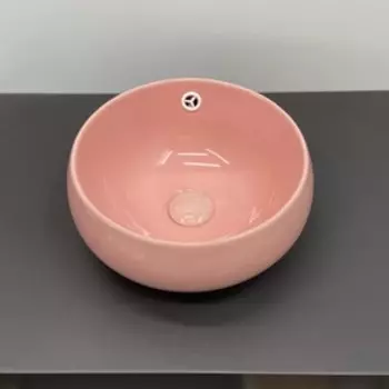 Раковина детская Comforty 5004P, с донным клапаном, розовая