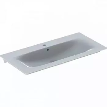 Раковина Geberit Renova Plan Slim 122200000, 100 х 48 см, мебельная, перелив, цвет белый