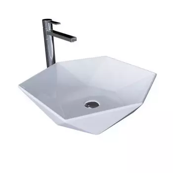 Раковина GROSSMAN GR-3029, шестиугольная, 460 х 460 мм, белый