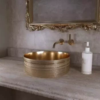 Раковина GROSSMAN GR-5010GG, круглая, d= 355 мм, золото