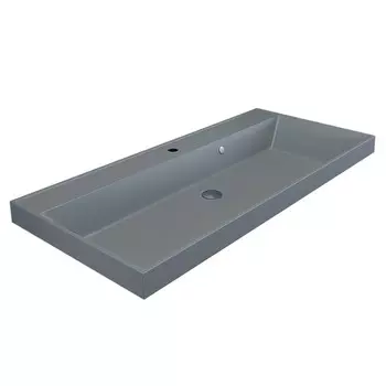 Раковина кварцевая Uperwood Classic Quartz, 100 см, серая матовая, платина