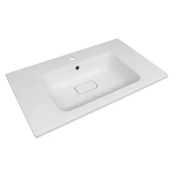 Раковина кварцевая Uperwood Lagoon Quartz 80 см, белая матовая, жасмин