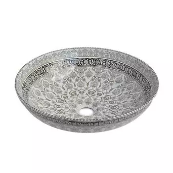 Раковина "Марракеш" 1008G, d= 405 мм, без отверстия под смеситель, ручная роспись