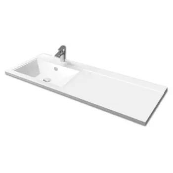 Раковина Andrea Cosmos 120, над стиральной машиной, левая, без кронштейнов, без сифона