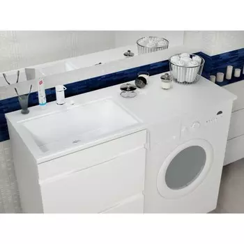 Раковина над стиральной машиной Uperwood Марсал 120 см, левая, белая