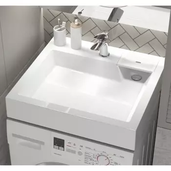 Раковина над стиральной машиной Uperwood Vission, 6055 см, белая