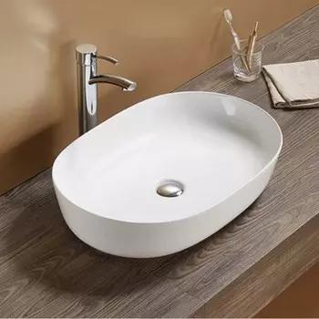 Раковина накладная Azario AZ-2143P 60*40*14,5 см, глянец, белая