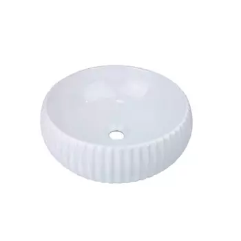 Раковина накладная Bronze de Luxe Esmeralda 1382W, 400х400х130, без перелива, фаянс, белый 1003840