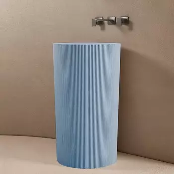 Раковина напольная ABBER Stein AS2501Blau, искусственный камень, голубая