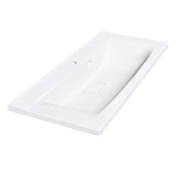 Раковина Paola Elegante, полувстраиваемая, 100 см, прямоугольная