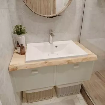 Раковина Paola Elegante, полувстраиваемая, 75 см, прямоугольная