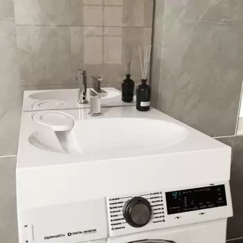 Раковина Paola Liguria, 60х50 см, над стиральной машиной