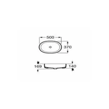 Раковина Rosa Inspira Soft 50 327523000, d=390мм, мебельная, без отверстия под смеситель