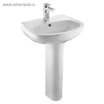 Раковина Santek «Анимо-55» c отверстием под смеситель, с пьедесталом