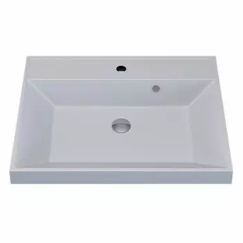 Раковина Uperwood Classic Quartz 60 см, кварцевая, белая матовая, жасмин