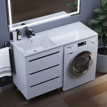 Раковина Uperwood Cosmos, над стиральной машиной, 120 см, левая