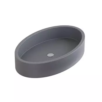 Раковина Uperwood Rome, накладная, 5535 см, овальная, графит