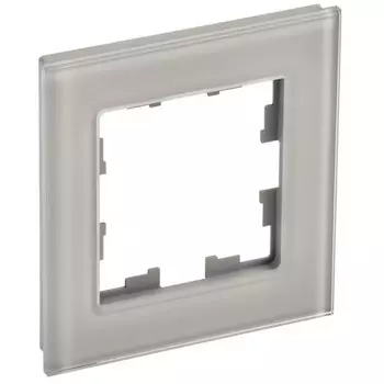Рамка 1-м BRITE РУ-1-2-БрД стекло дым. IEK BR-M12-G-K30