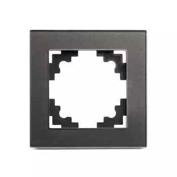 Рамка 1-местная, стекло, STEKKER серия Катрин, GFR00-7001-06, графит