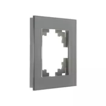 Рамка 1-местная, стекло, STEKKER серия Катрин, GFR00-7001-03, серебро