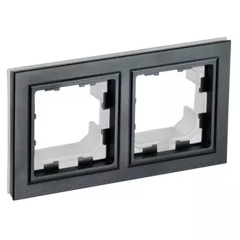 Рамка 2-м IP44 BRITE РУ-2-БрЧ-44 черн. IEK BR-M22-44-K02