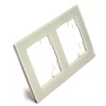 Рамка 2-местная, стекло, STEKKER серия Катрин, GFR00-7002-07, дымчатый